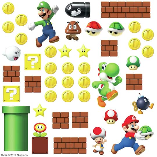 RoomMates Nintendo Super Mario Build A Scene Decals